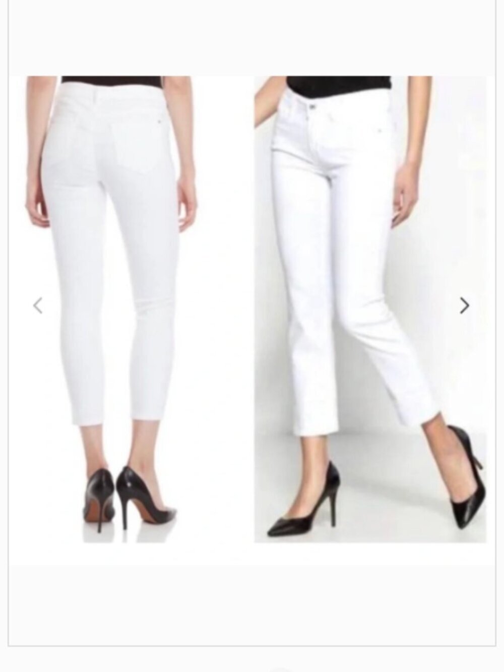 Kensie Women's Size 6/28 Effortless Ankle Mid-Rise Jean White Stretch Cotton